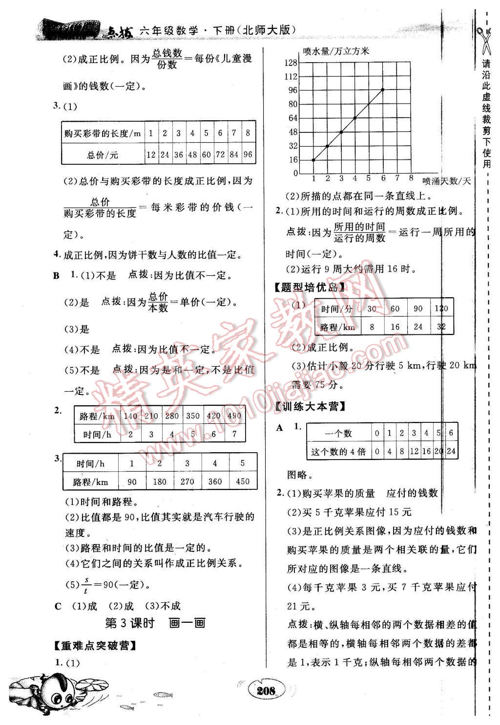 2016年特高級教師點撥六年級數(shù)學(xué)下冊北師大版 第16頁