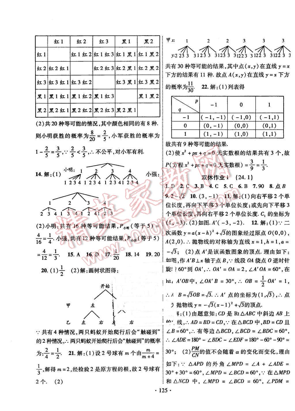 2016年課堂導(dǎo)練1加5九年級(jí)數(shù)學(xué)下冊滬科版 第17頁