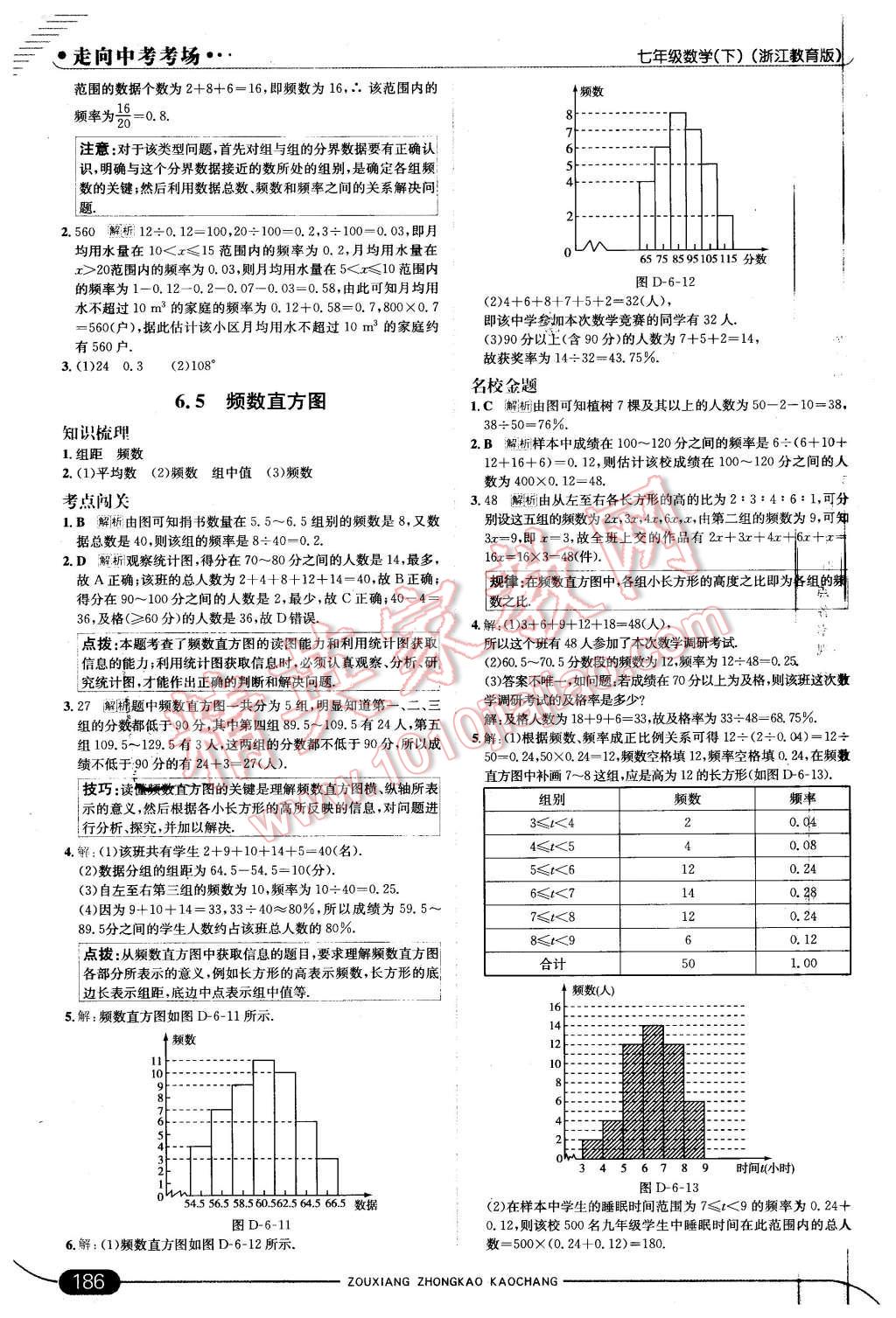 2016年走向中考考场七年级数学下册浙教版 第44页