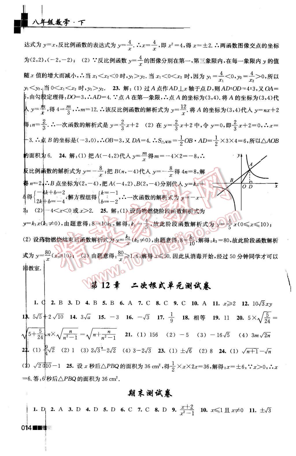 2016年新編金3練八年級(jí)數(shù)學(xué)下冊(cè)江蘇版 第14頁(yè)