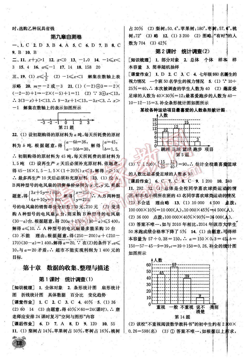 2016年通城學典課時作業(yè)本七年級數(shù)學下冊人教版 第17頁