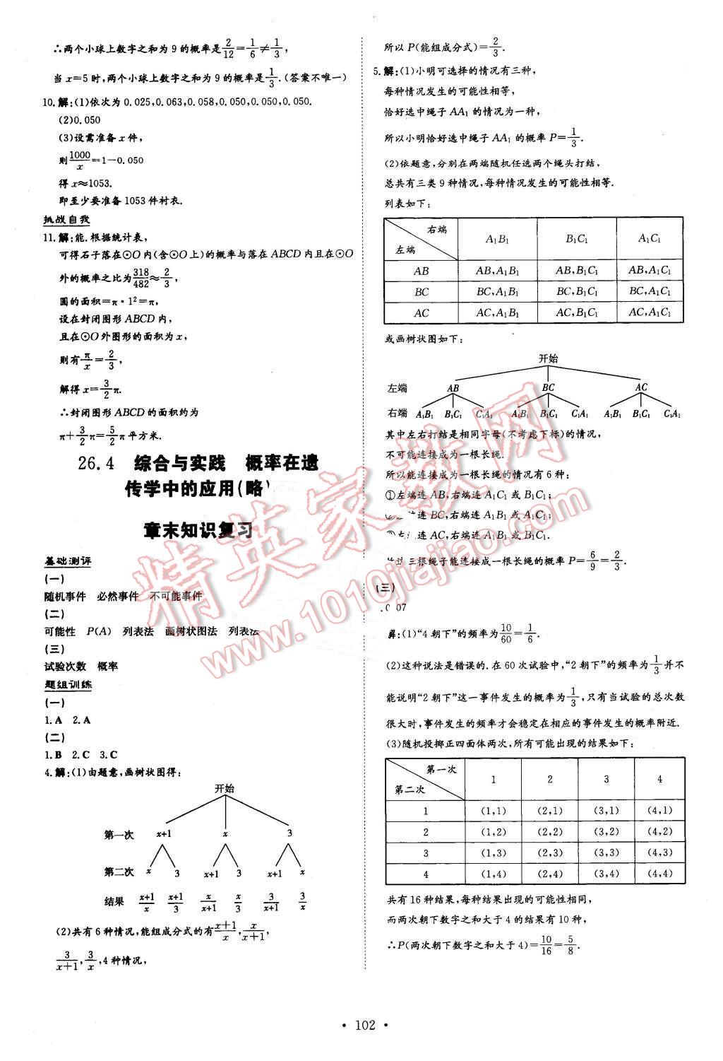 2016年A加練案課時作業(yè)本九年級數(shù)學(xué)下冊滬科版 第22頁