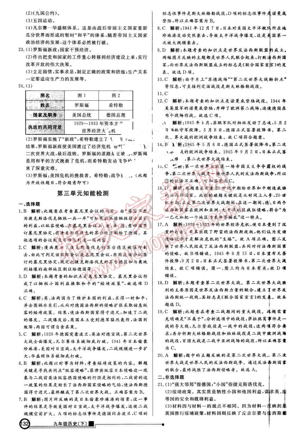 2016年練出好成績九年級歷史下冊人教版 第23頁