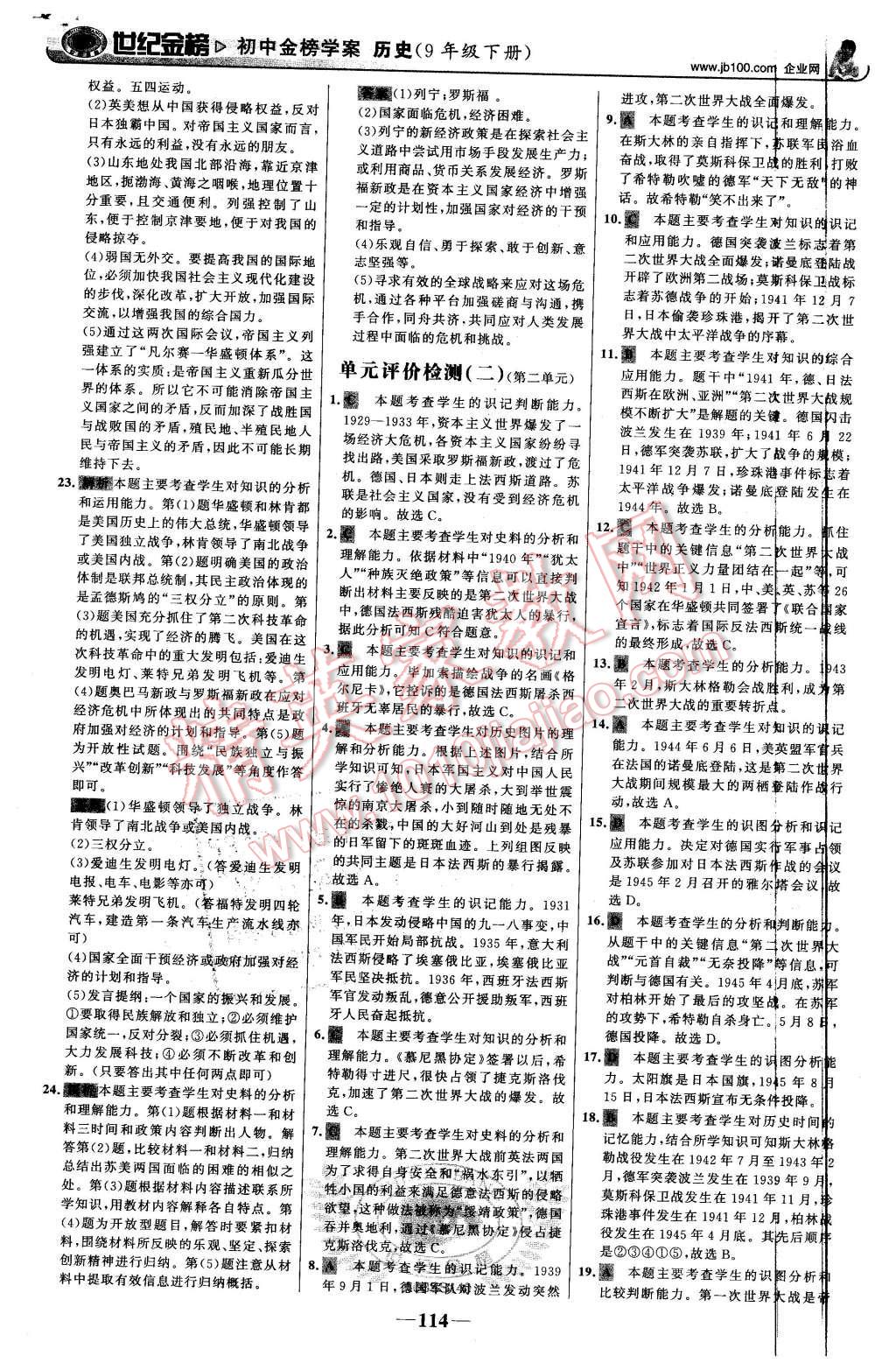 2016年世紀(jì)金榜金榜學(xué)案九年級(jí)歷史下冊(cè)北師大版 第15頁(yè)