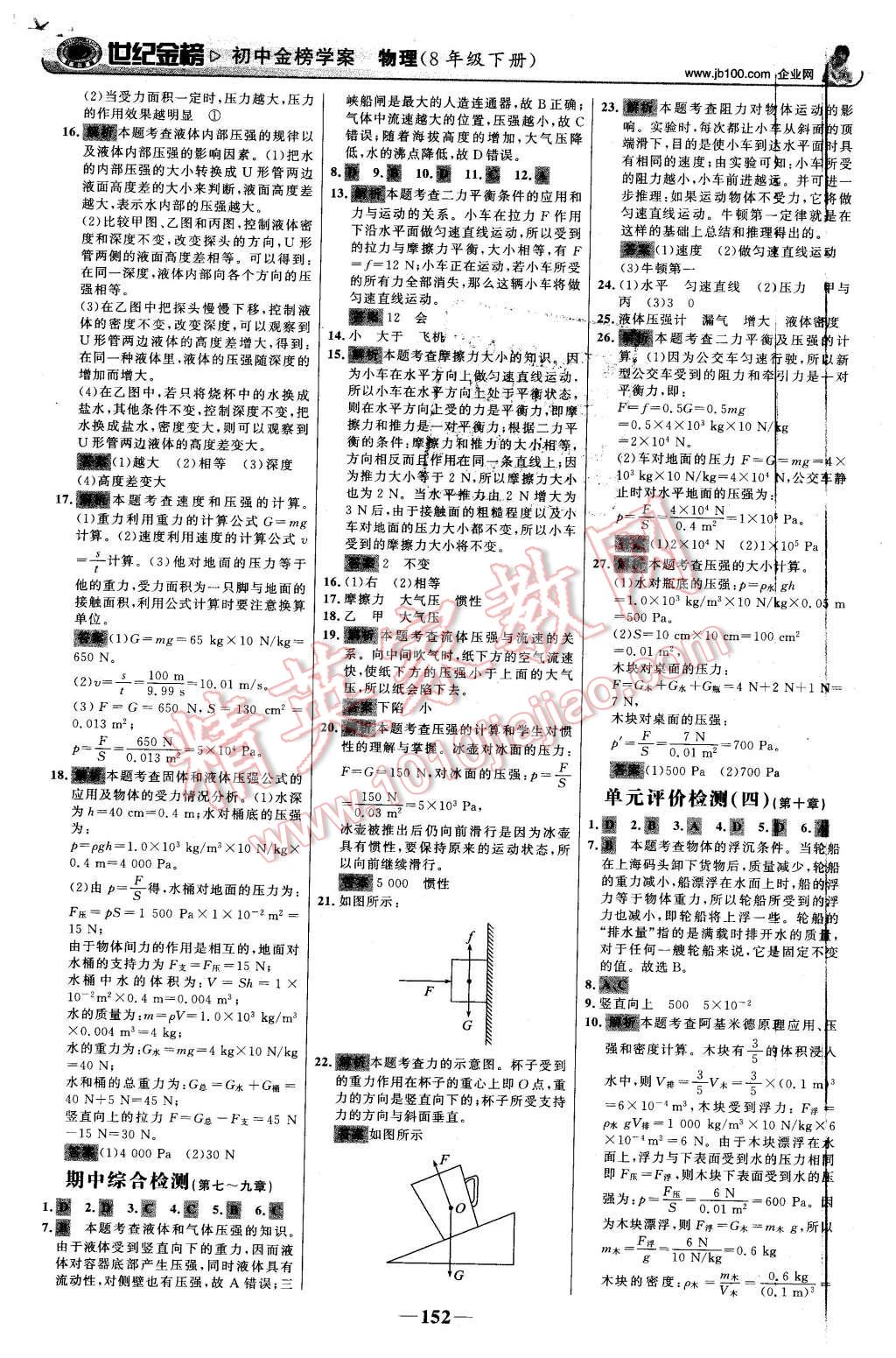 2016年世紀金榜金榜學案八年級物理下冊人教版 第29頁