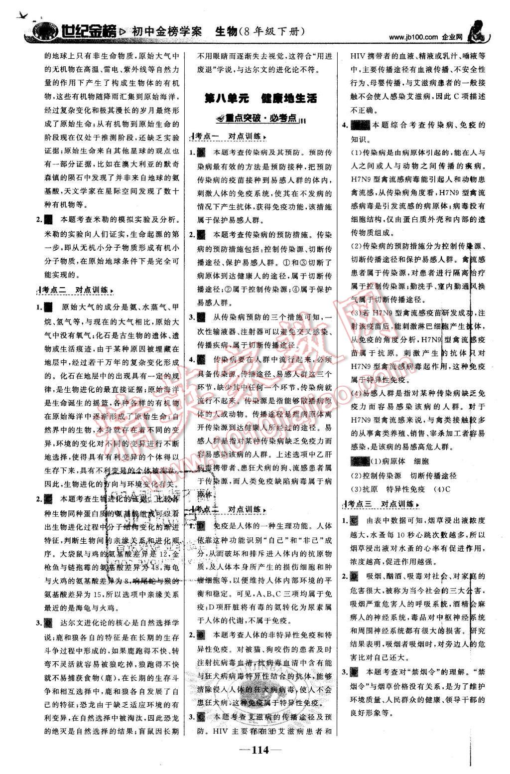 2016年世紀(jì)金榜金榜學(xué)案八年級(jí)生物下冊(cè)人教版 第23頁(yè)