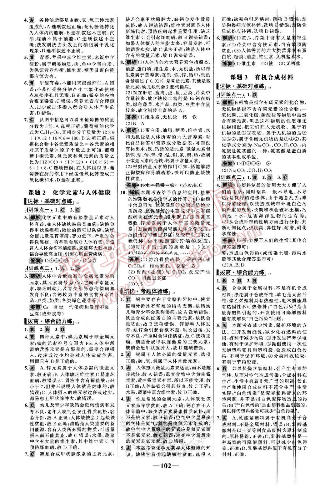 2016年世纪金榜百练百胜九年级化学下册人教版 第12页