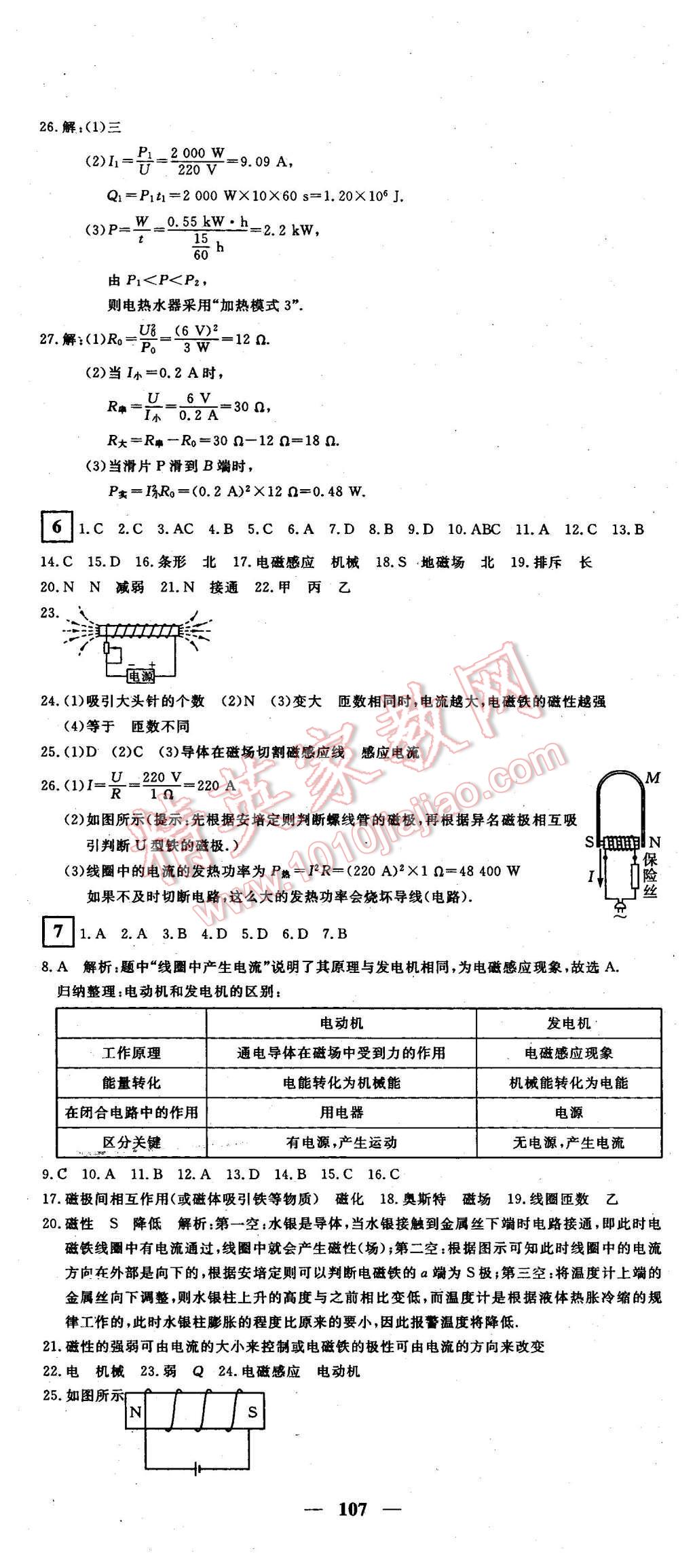 2016年王后雄黃岡密卷九年級物理下冊人教版 第5頁