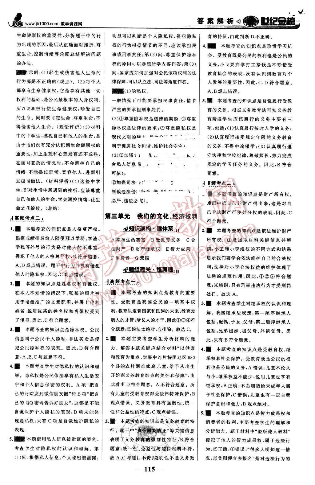 2016年世紀金榜金榜學(xué)案八年級思想品德下冊人教版 第16頁