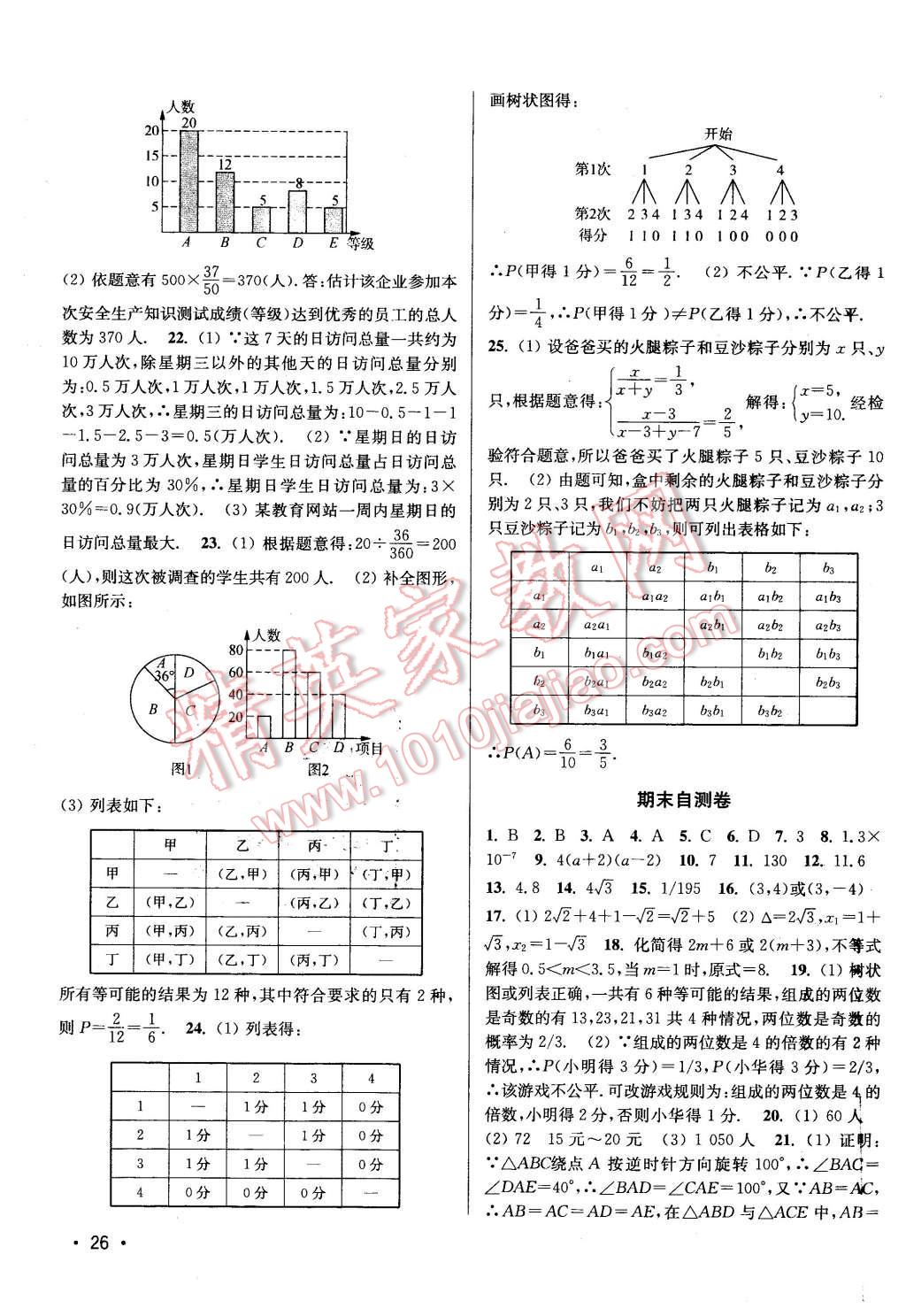 2016年百分百訓(xùn)練九年級(jí)數(shù)學(xué)下冊(cè)江蘇版 第26頁