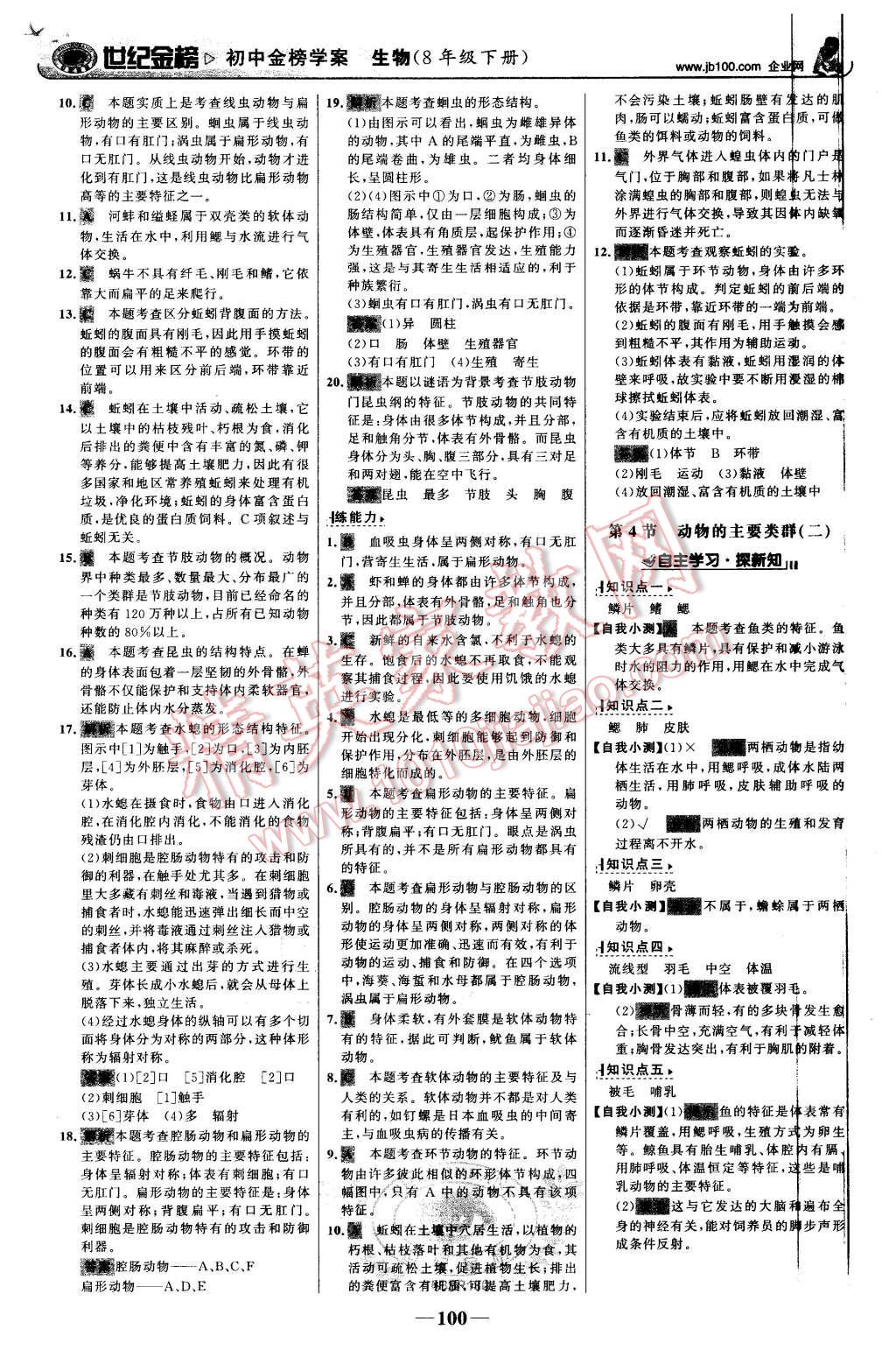 2016年世紀(jì)金榜金榜學(xué)案八年級生物下冊北師大版 第9頁