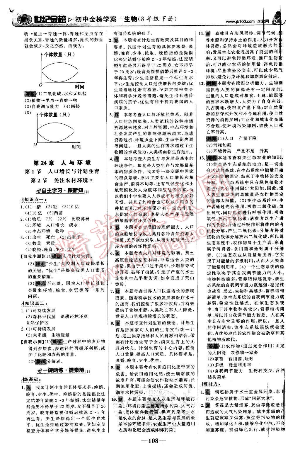 2016年世纪金榜金榜学案八年级生物下册北师大版 第17页