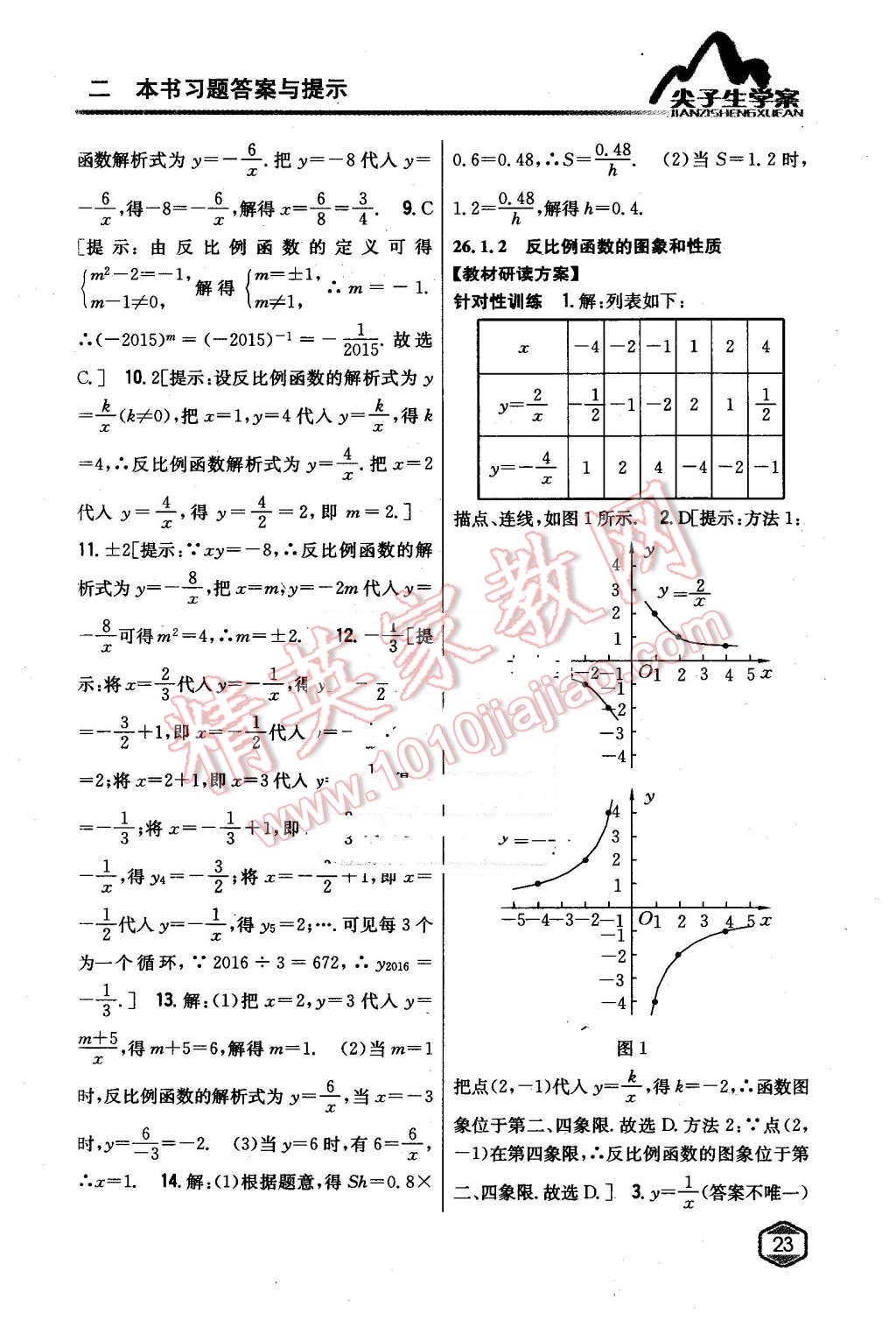 2016年尖子生学案九年级数学下册人教版 第2页