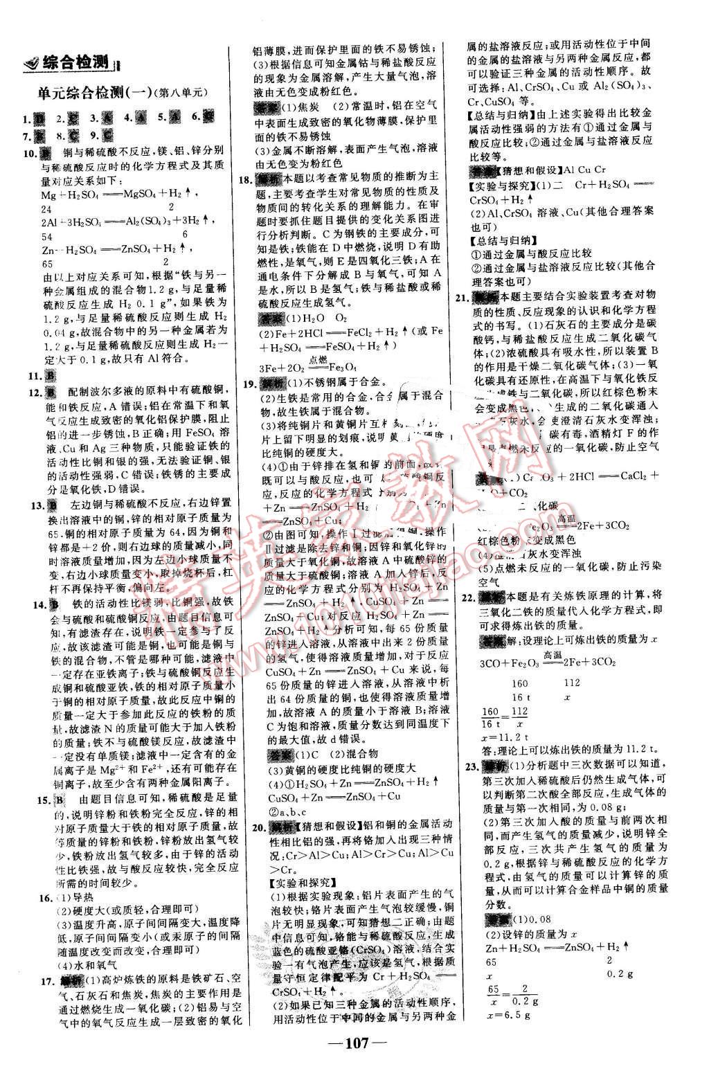 2016年世纪金榜百练百胜九年级化学下册人教版 第17页