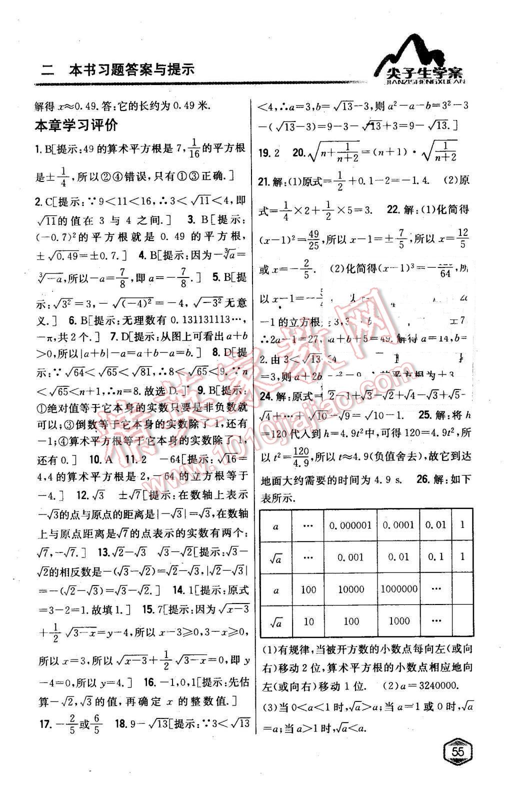 2016年尖子生学案七年级数学下册人教版 第10页