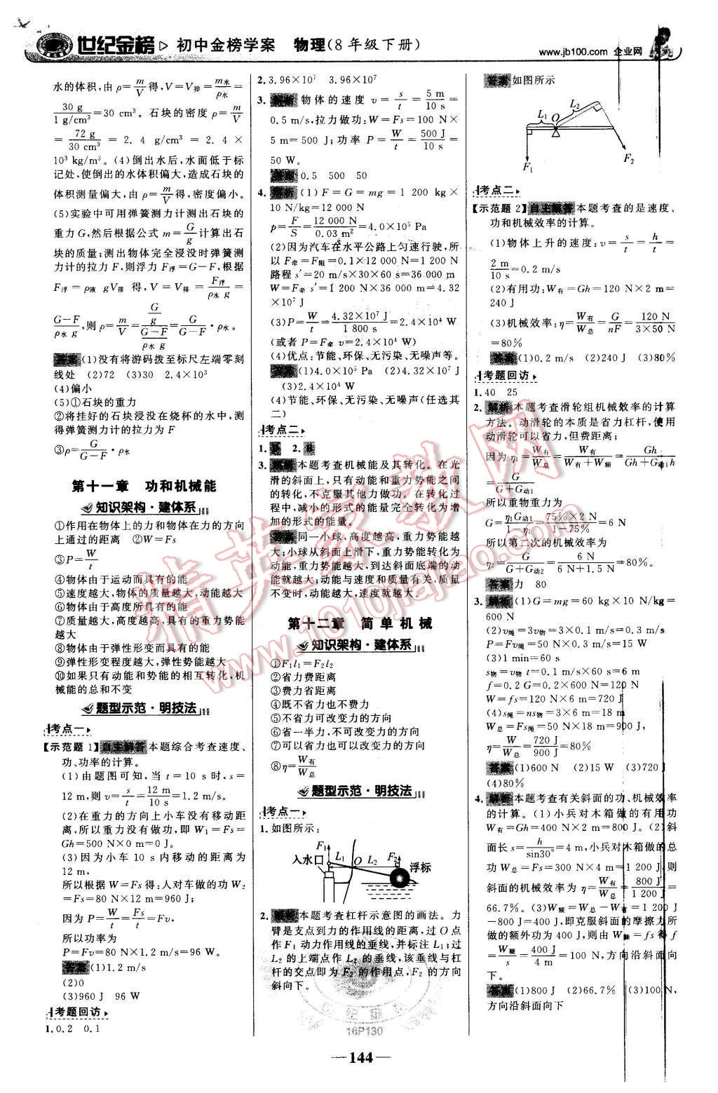 2016年世紀(jì)金榜金榜學(xué)案八年級物理下冊人教版 第21頁