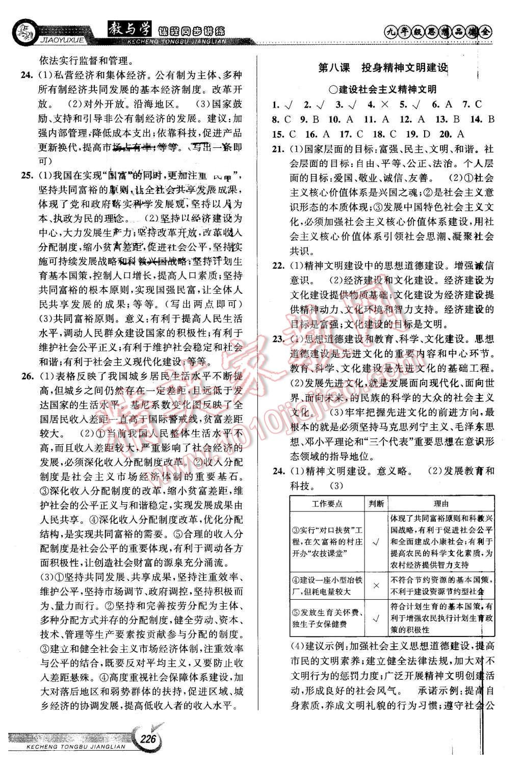 2015年教與學(xué)課程同步講練九年級(jí)思想品德全一冊(cè)人教版 第16頁(yè)