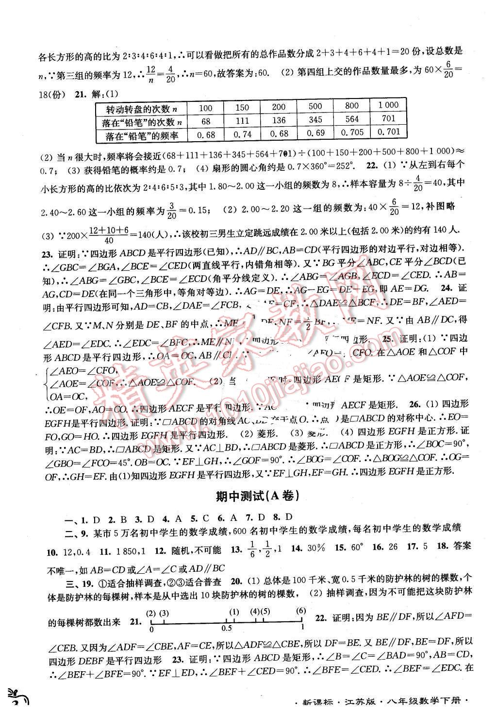 2016年江蘇密卷八年級數(shù)學(xué)下冊江蘇版 第6頁