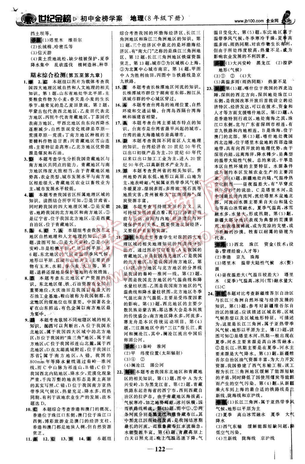 2016年世紀(jì)金榜金榜學(xué)案八年級地理下冊湘教版 第23頁