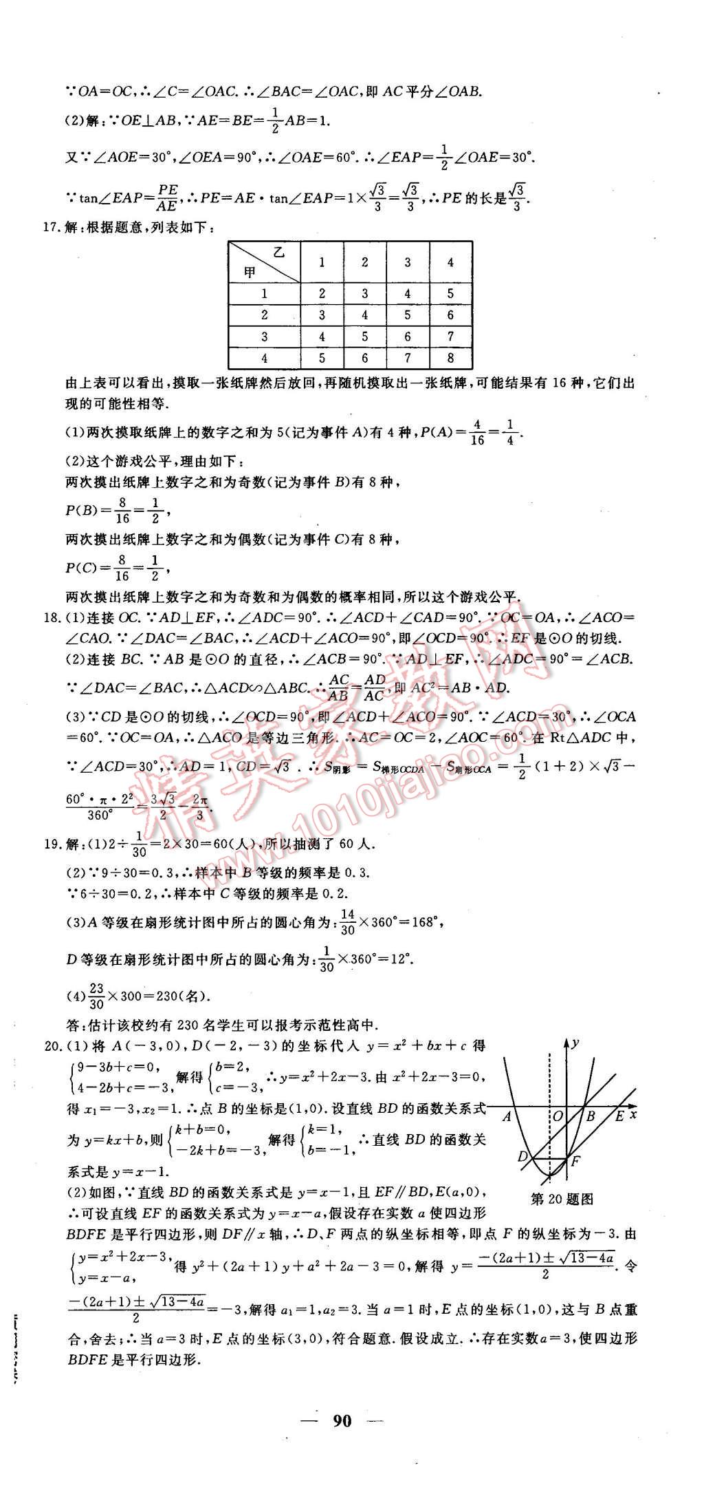 2016年王后雄黄冈密卷九年级数学下册北师大版 第18页