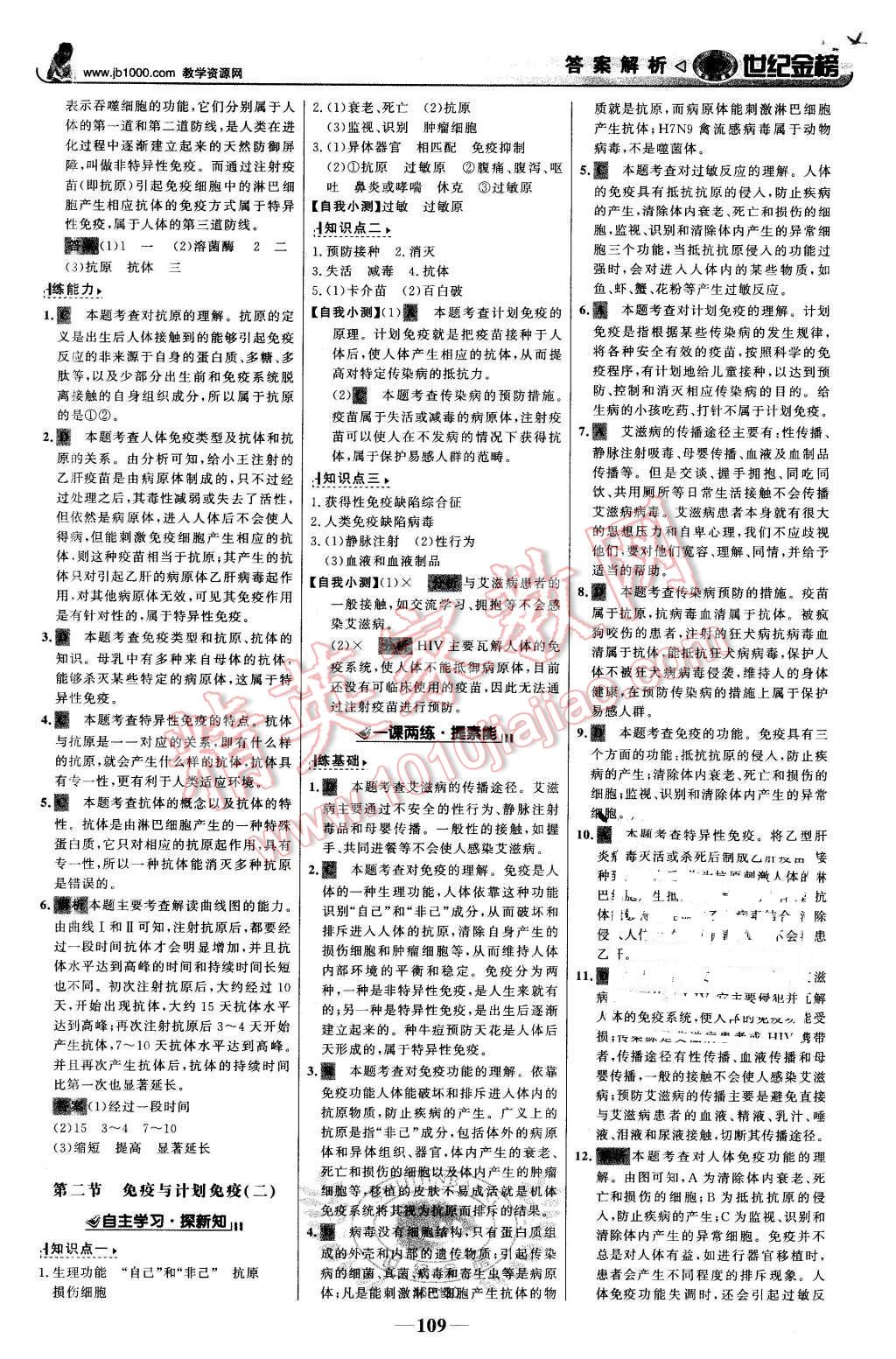 2016年世紀金榜金榜學案八年級生物下冊人教版 第18頁