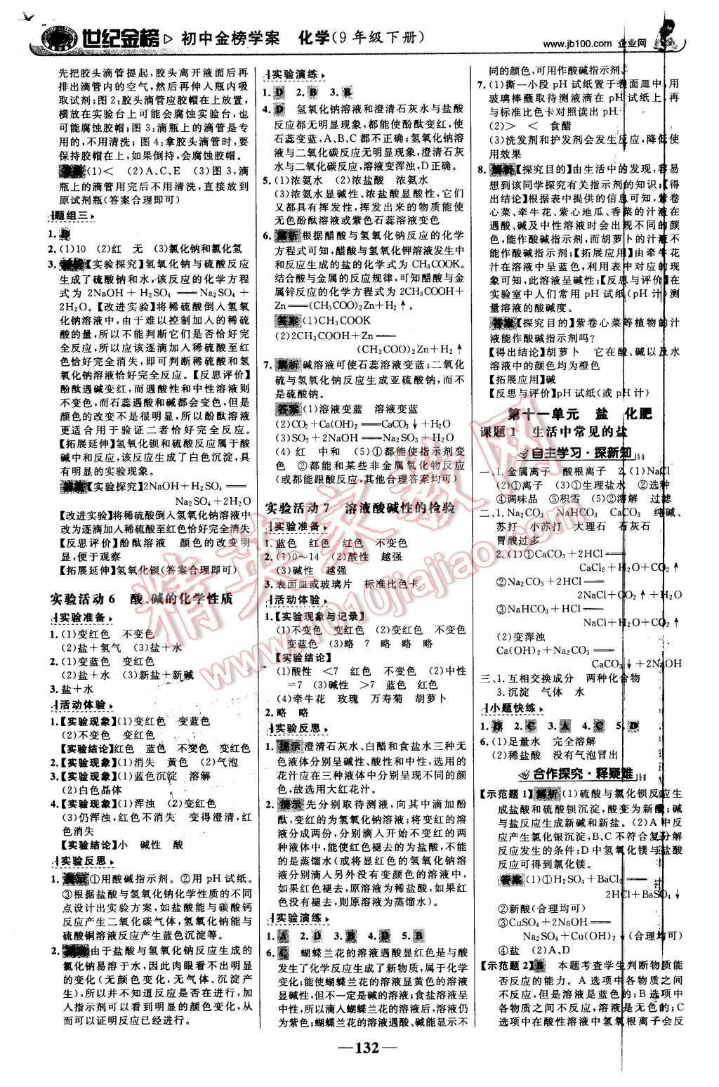 2016年世紀(jì)金榜金榜學(xué)案九年級(jí)化學(xué)下冊(cè)人教版 第9頁