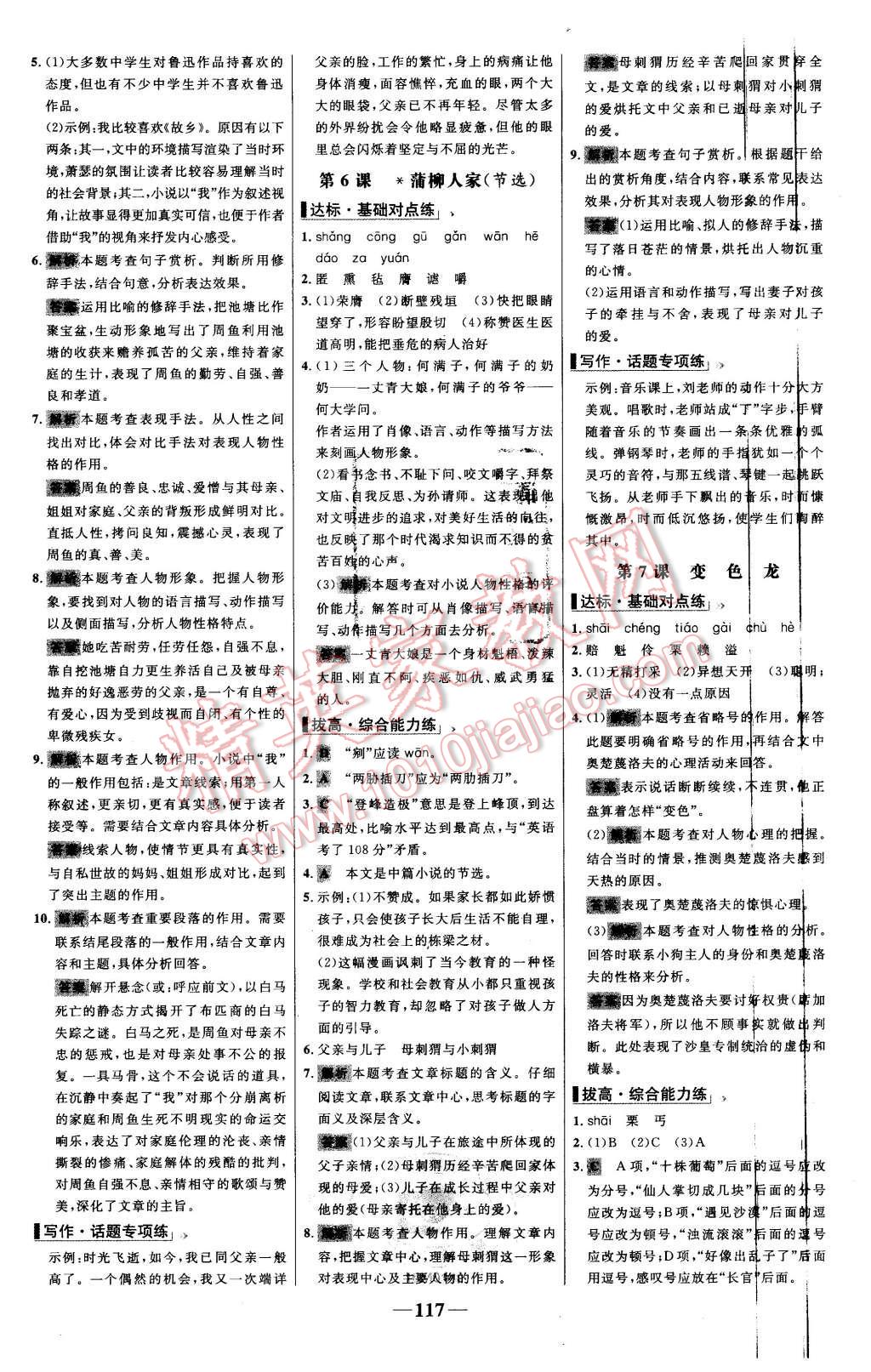 2016年世纪金榜百练百胜九年级语文下册人教版 第3页