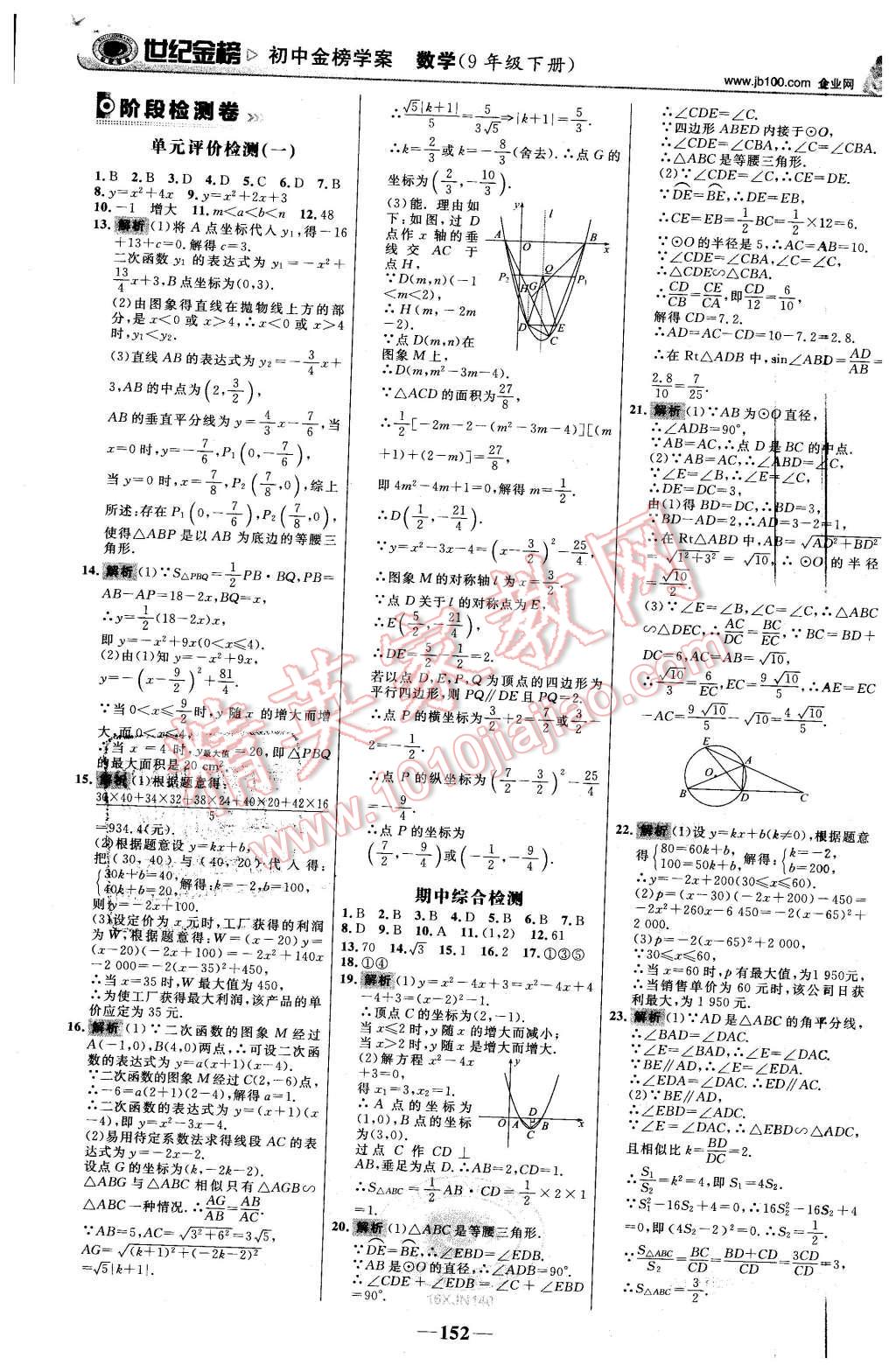 2016年世紀(jì)金榜金榜學(xué)案九年級數(shù)學(xué)下冊湘教版 第21頁