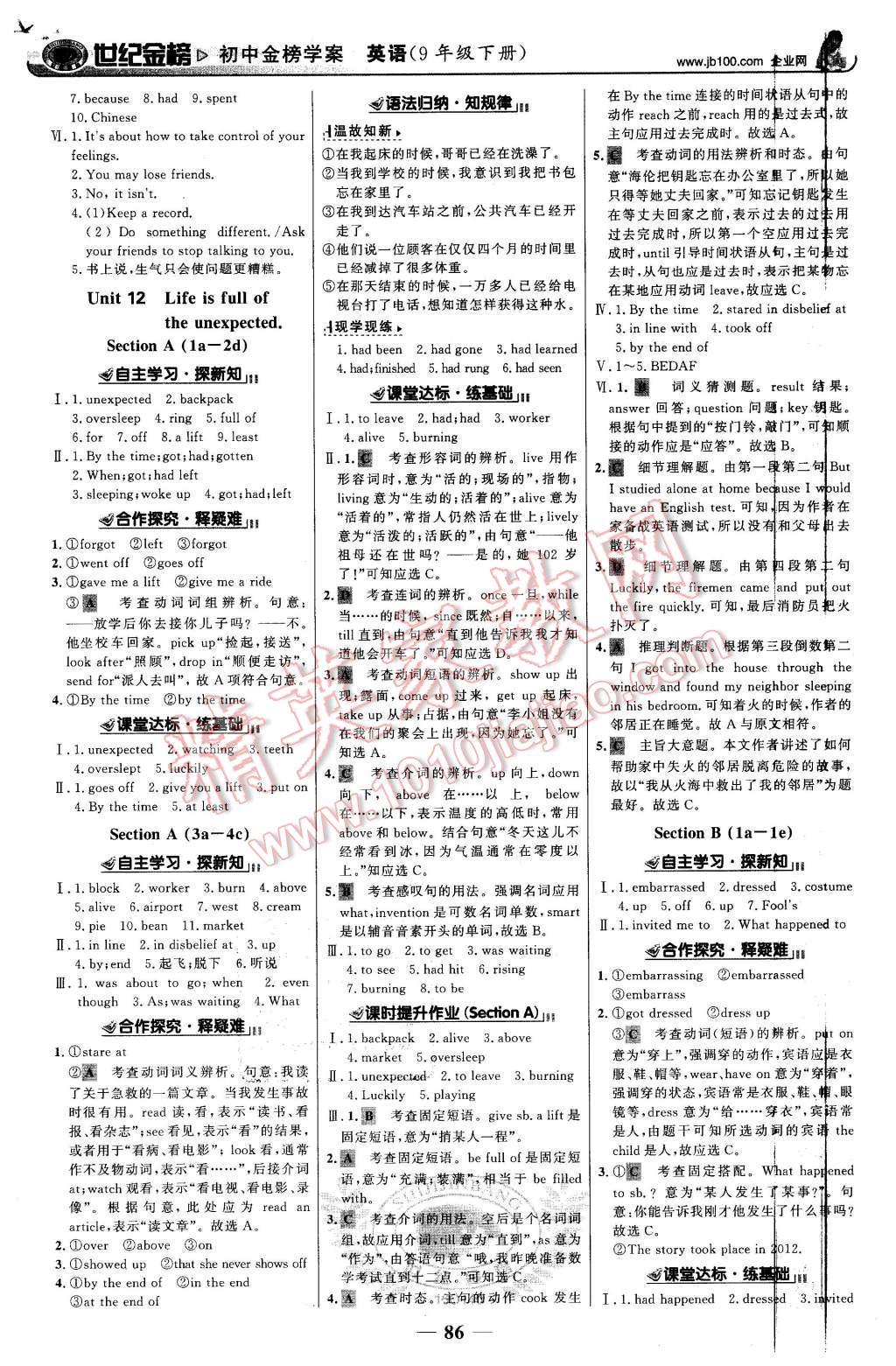 2016年世紀金榜金榜學(xué)案九年級英語下冊人教版 第3頁