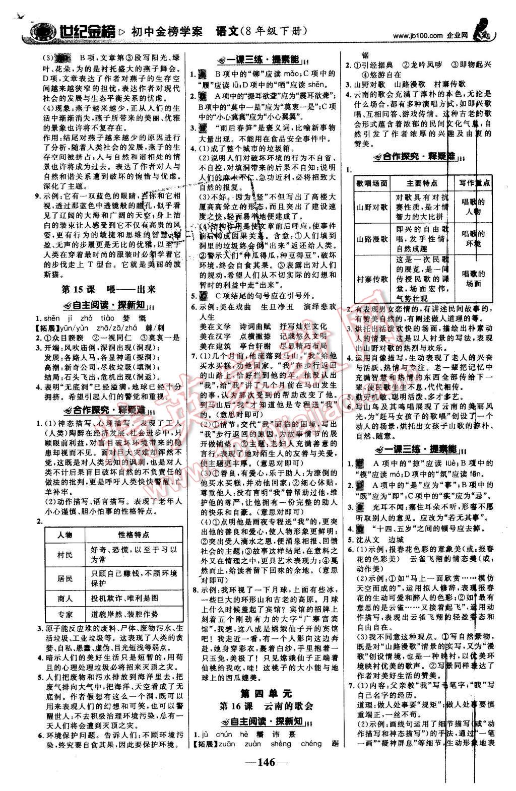 2016年世紀(jì)金榜金榜學(xué)案八年級(jí)語(yǔ)文下冊(cè)人教版 第7頁(yè)