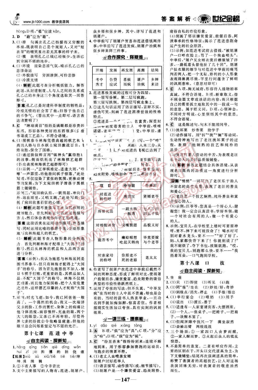 2016年世紀(jì)金榜金榜學(xué)案八年級語文下冊蘇教版 第8頁