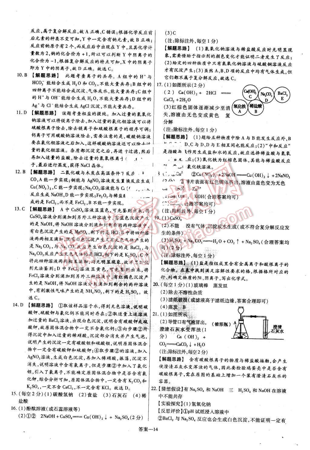 2016年金考卷活頁題選九年級(jí)化學(xué)下冊(cè)人教版 第14頁