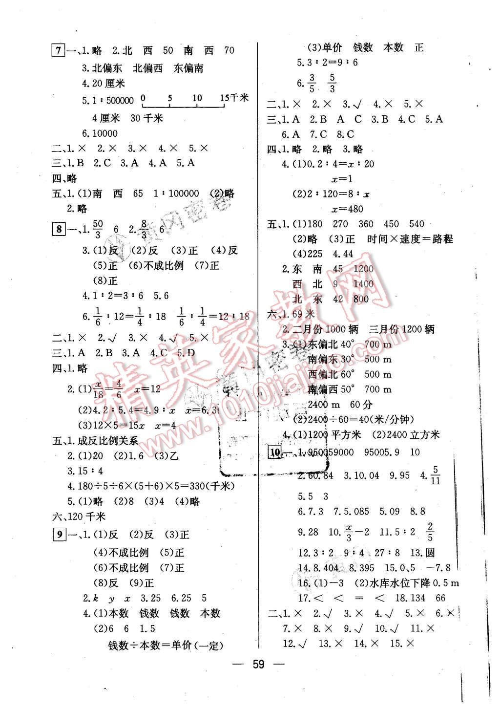 2016年王后雄黄冈密卷六年级数学下册江苏版 第3页