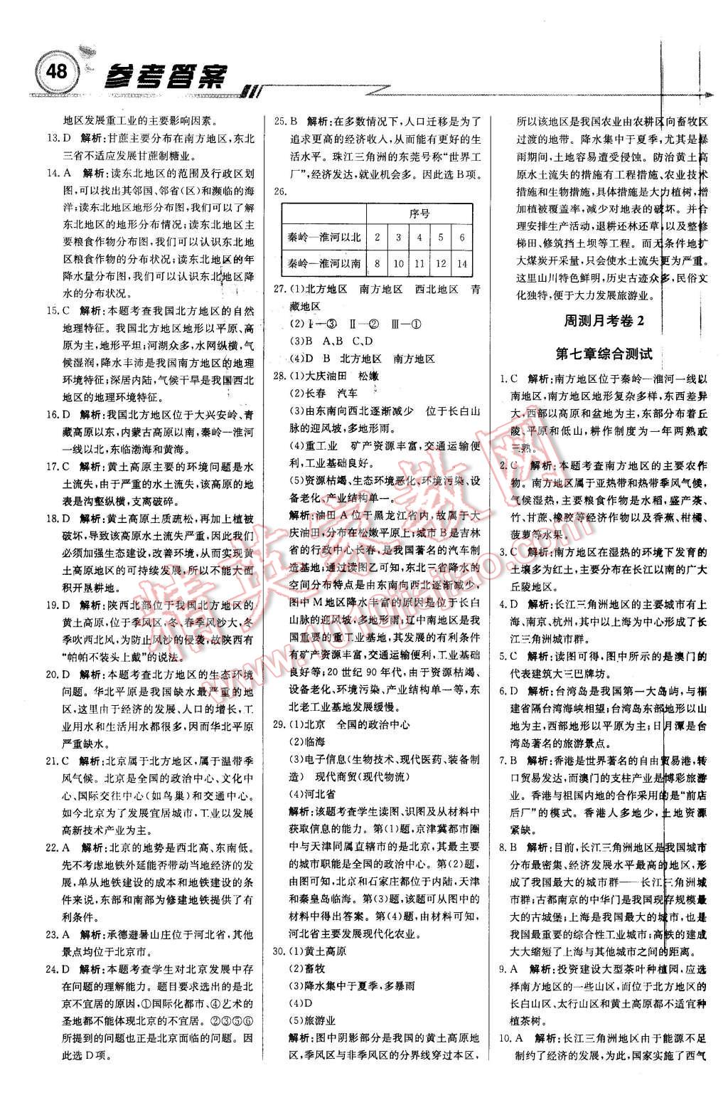 2016年輕巧奪冠周測(cè)月考直通中考八年級(jí)地理下冊(cè)人教版 第10頁(yè)