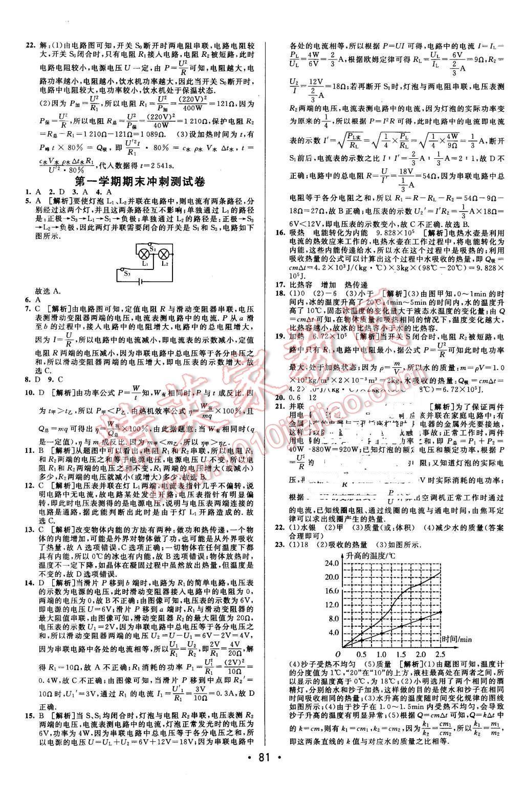 2015年期末考向標(biāo)海淀新編跟蹤突破測試卷九年級物理全一冊滬科版 第5頁