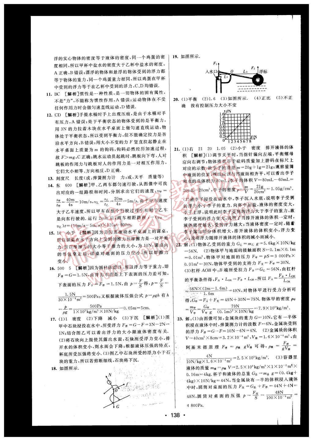 2016年同行學(xué)案八年級(jí)物理下冊(cè)滬粵版 第28頁