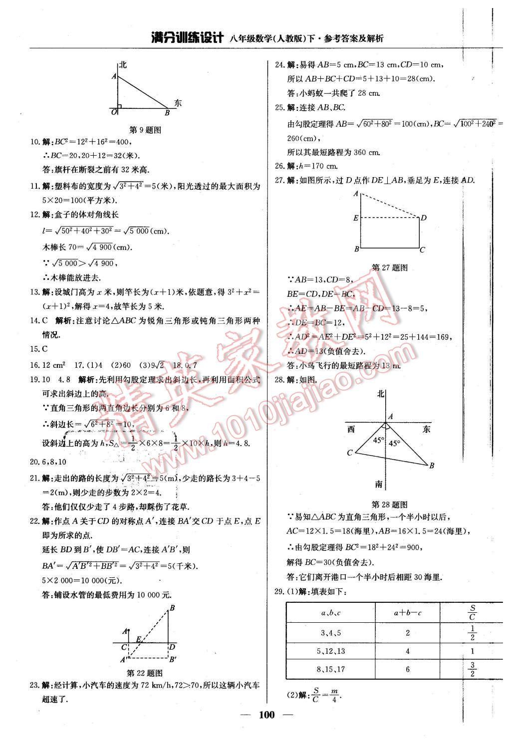 2016年满分训练设计八年级数学下册人教版 第5页