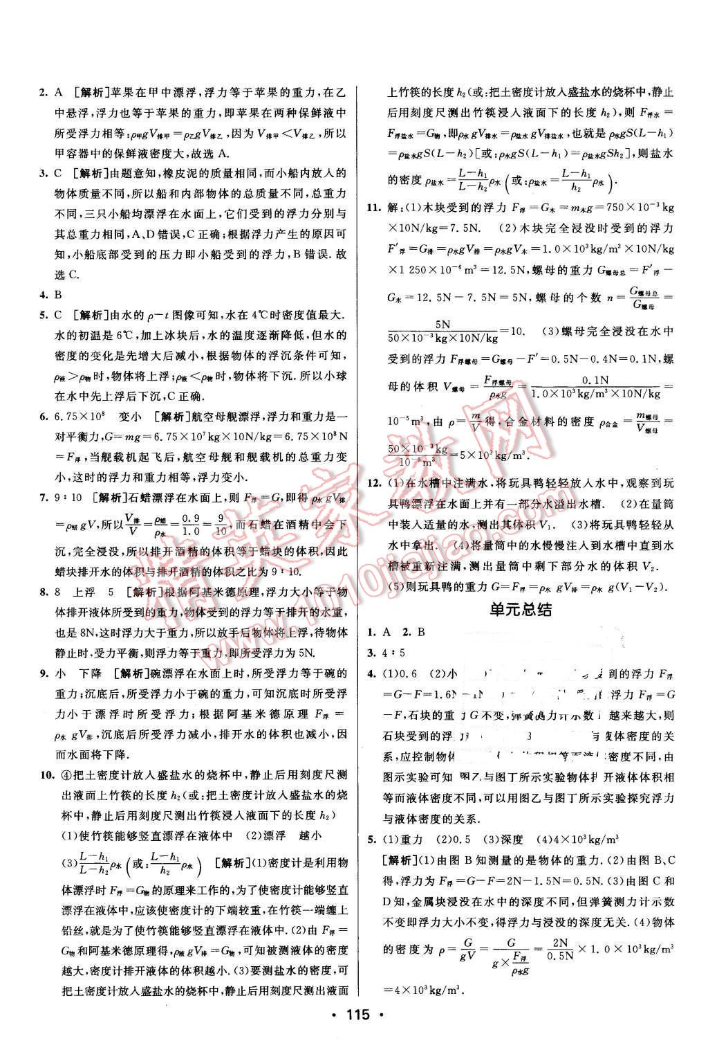 2016年同行學(xué)案八年級(jí)物理下冊(cè)滬科版 第13頁(yè)