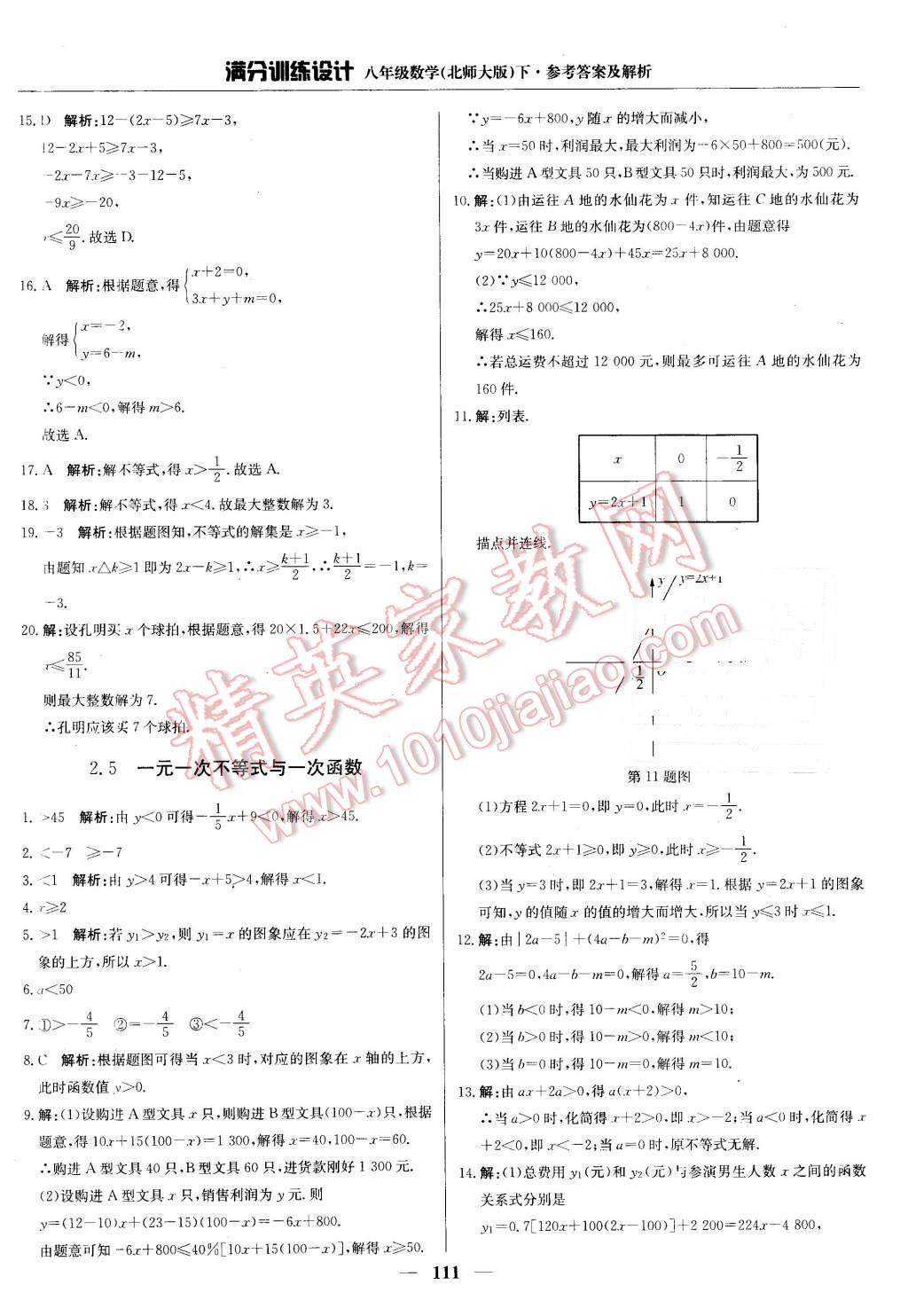 2016年滿(mǎn)分訓(xùn)練設(shè)計(jì)八年級(jí)數(shù)學(xué)下冊(cè)北師大版 第16頁(yè)