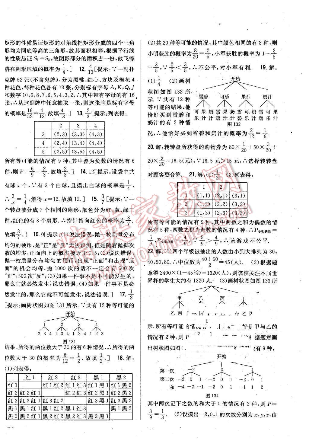 2016年全科王同步課時(shí)練習(xí)九年級(jí)數(shù)學(xué)下冊(cè)湘教版 第34頁(yè)