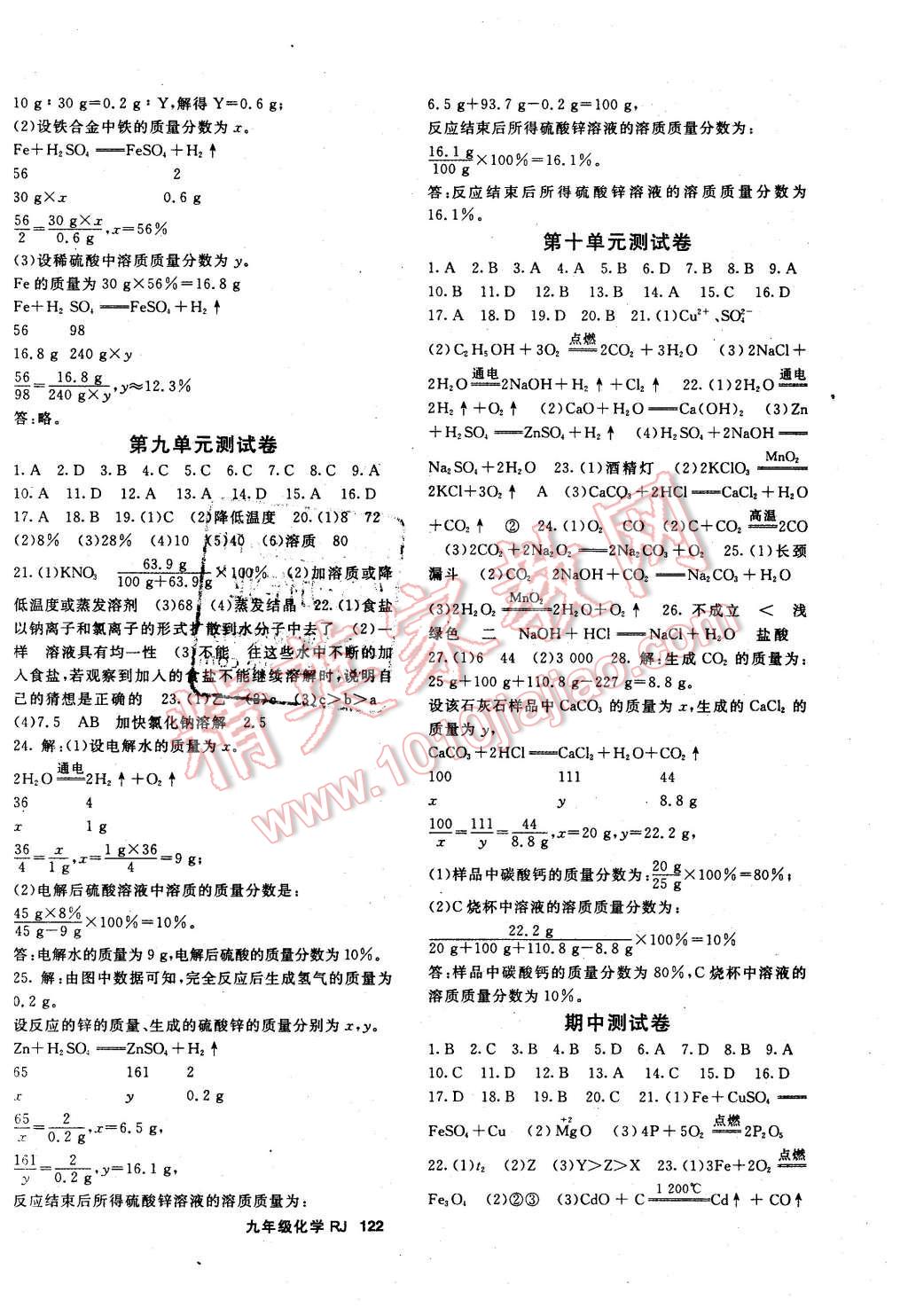 2015年名师大课堂九年级化学全一册人教版 第10页