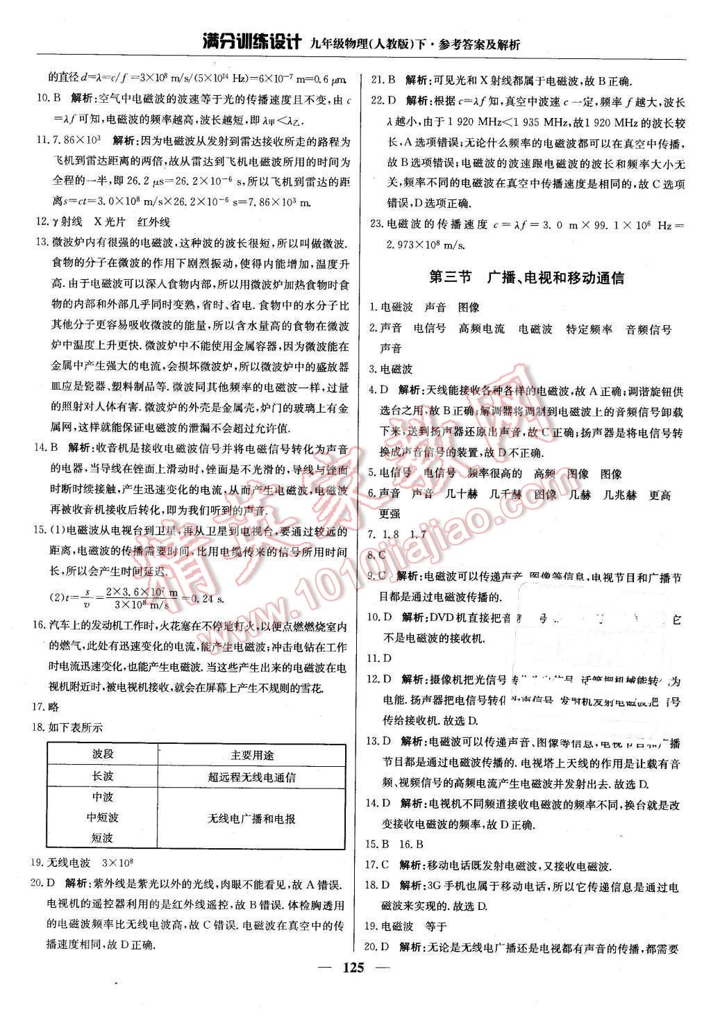 2016年满分训练设计九年级物理下册人教版 第14页