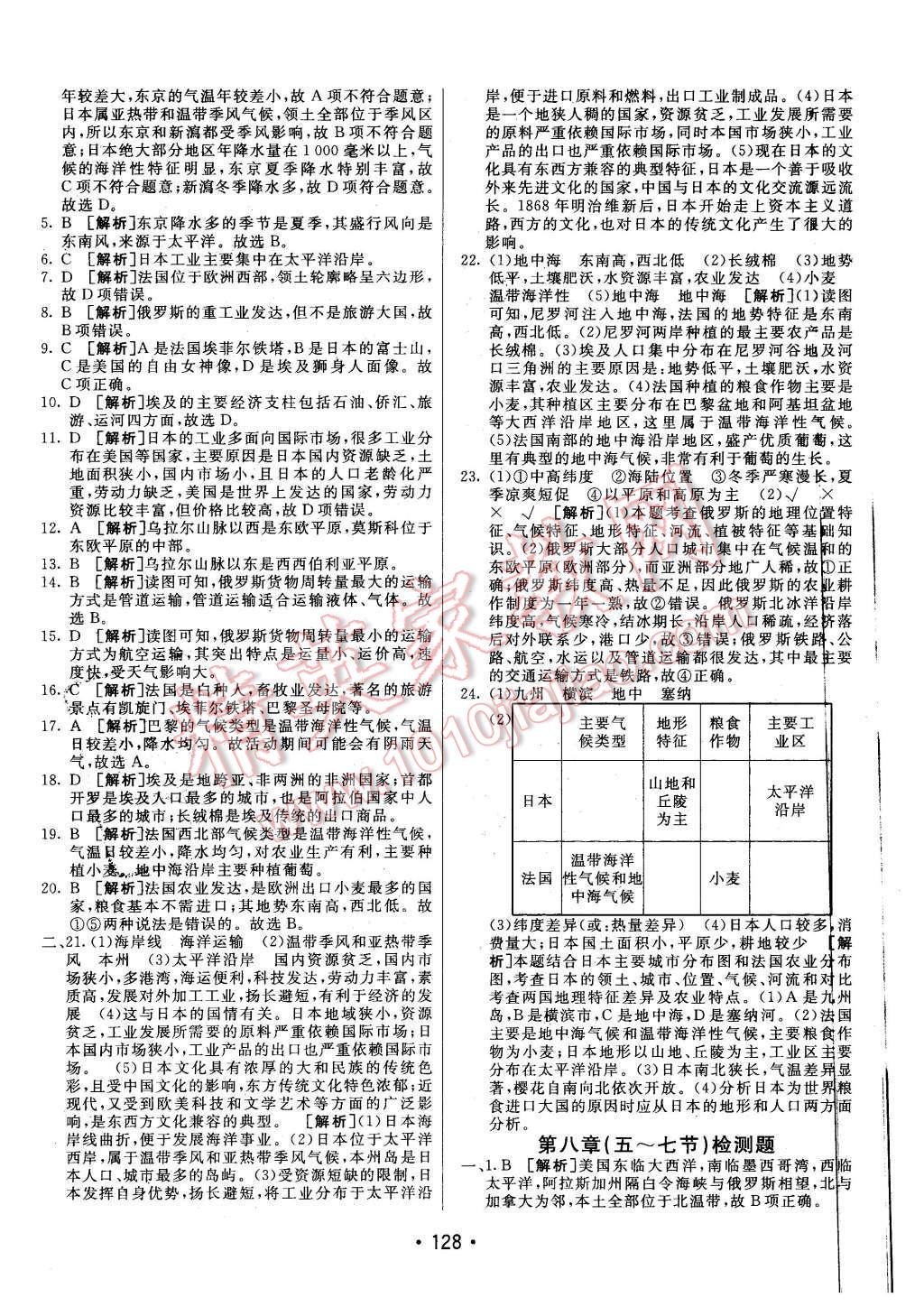 2016年同行學(xué)案七年級(jí)地理下冊(cè)湘教版 第24頁