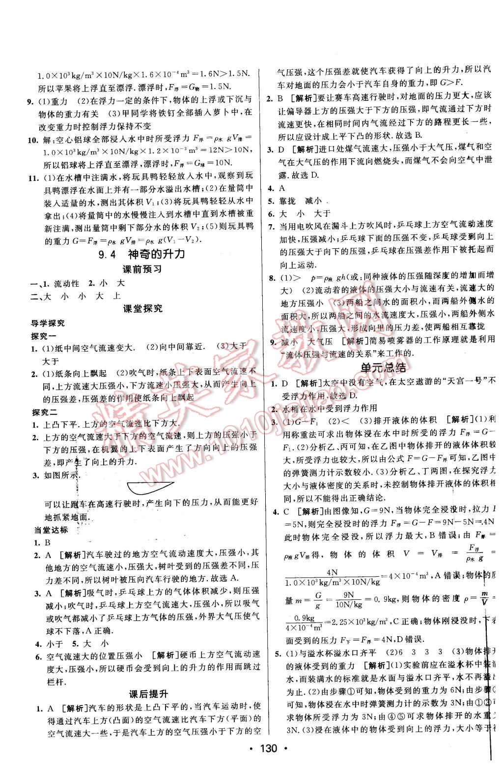 2016年同行學(xué)案八年級(jí)物理下冊(cè)滬粵版 第20頁