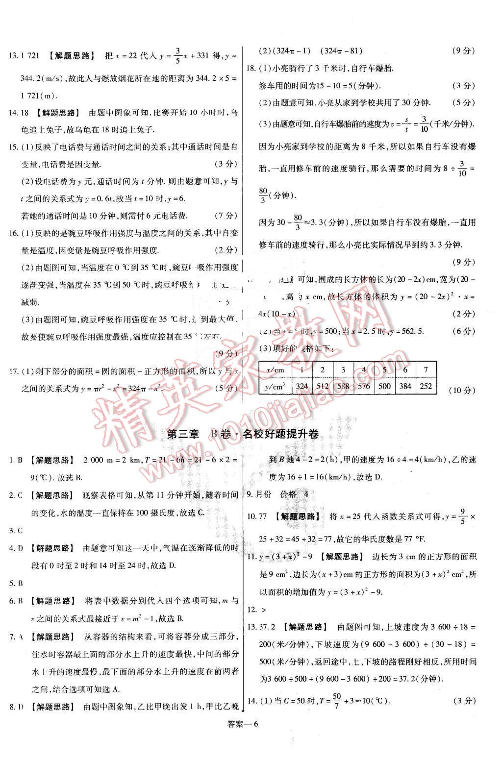 2016年金考卷活頁(yè)題選七年級(jí)數(shù)學(xué)下冊(cè)北師大版 第6頁(yè)