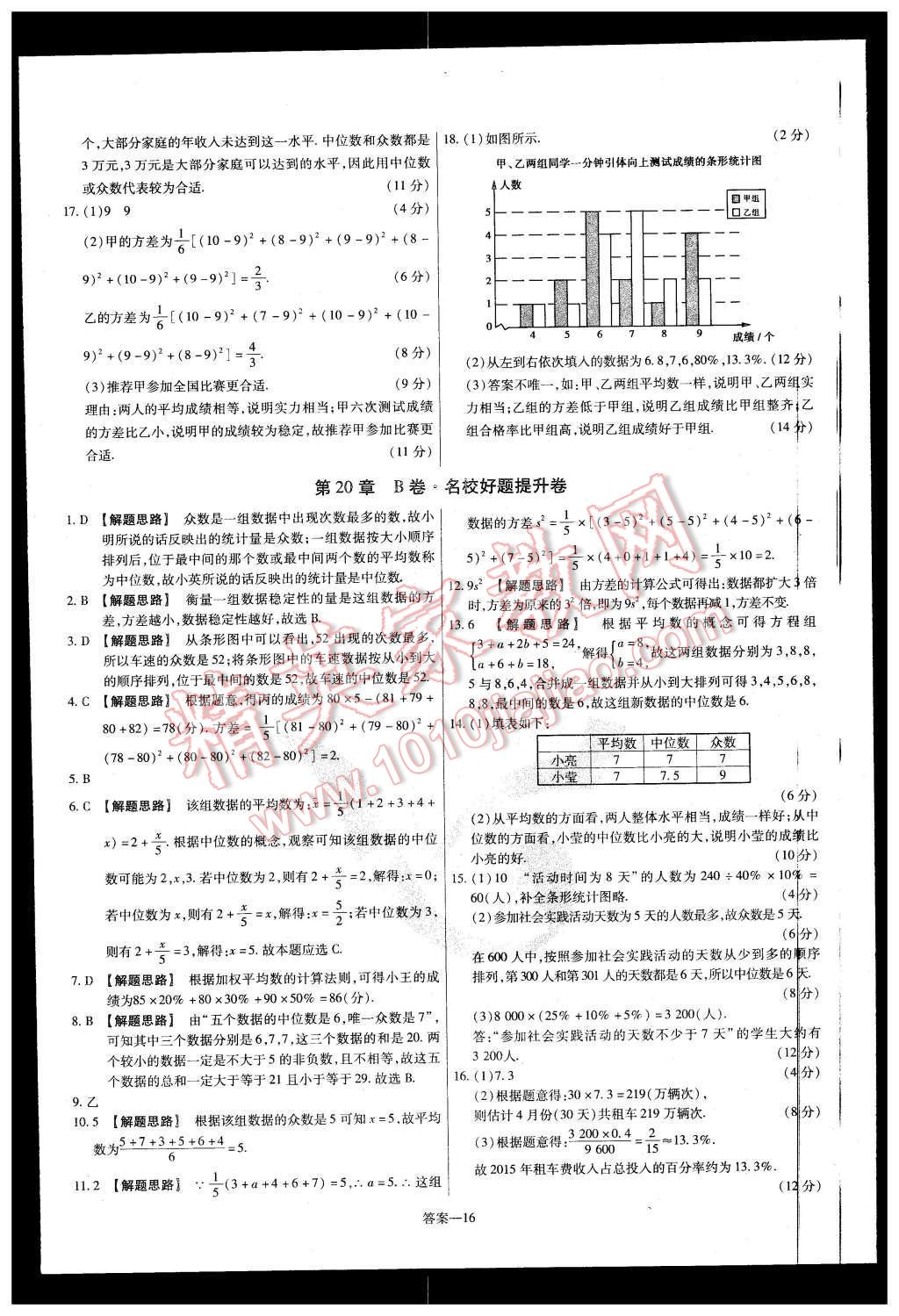 2016年金考卷活頁題選八年級數(shù)學下冊華師大版 第16頁