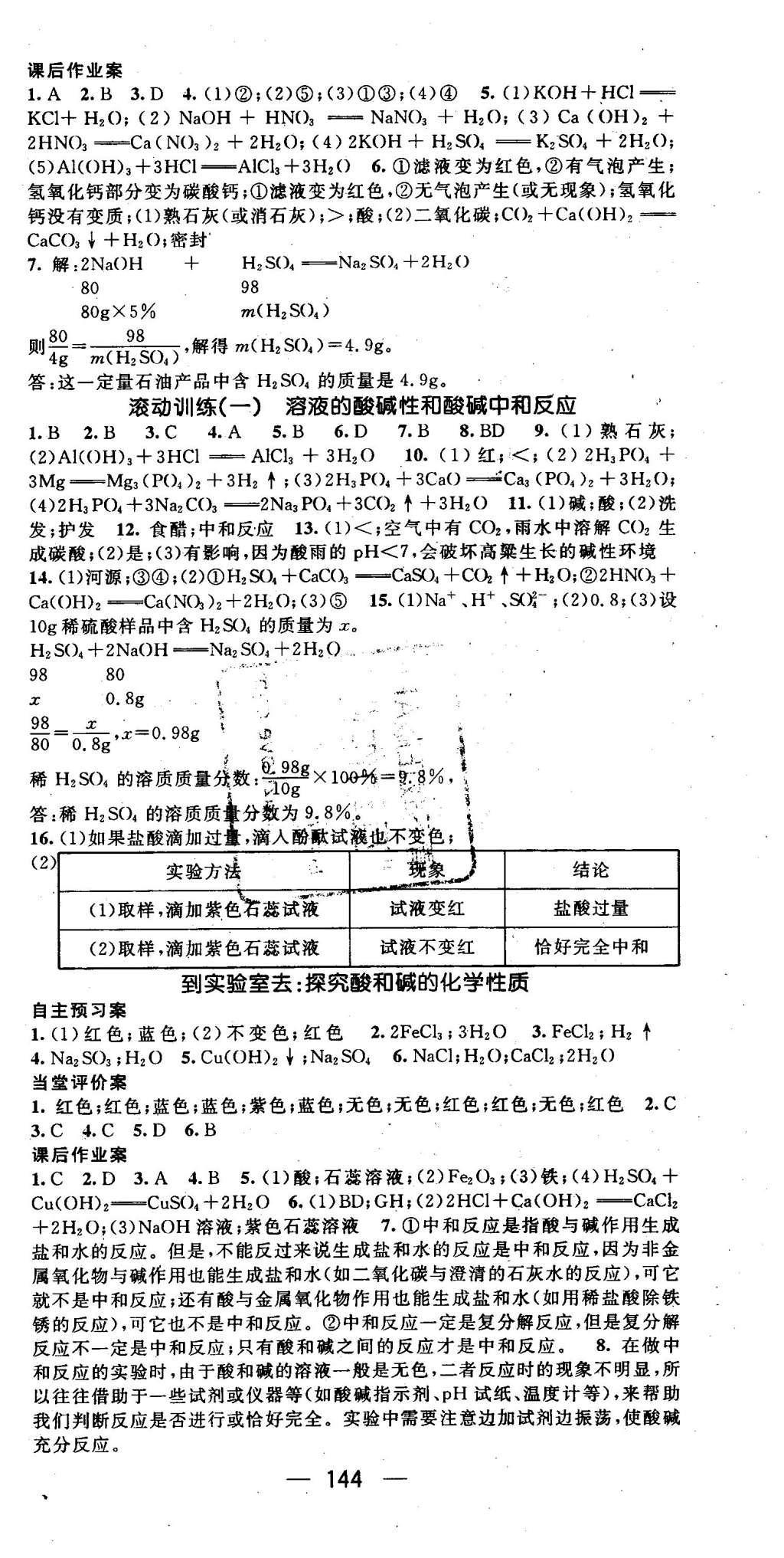 2016年名師測(cè)控九年級(jí)化學(xué)下冊(cè)魯教版 參考答案第21頁(yè)