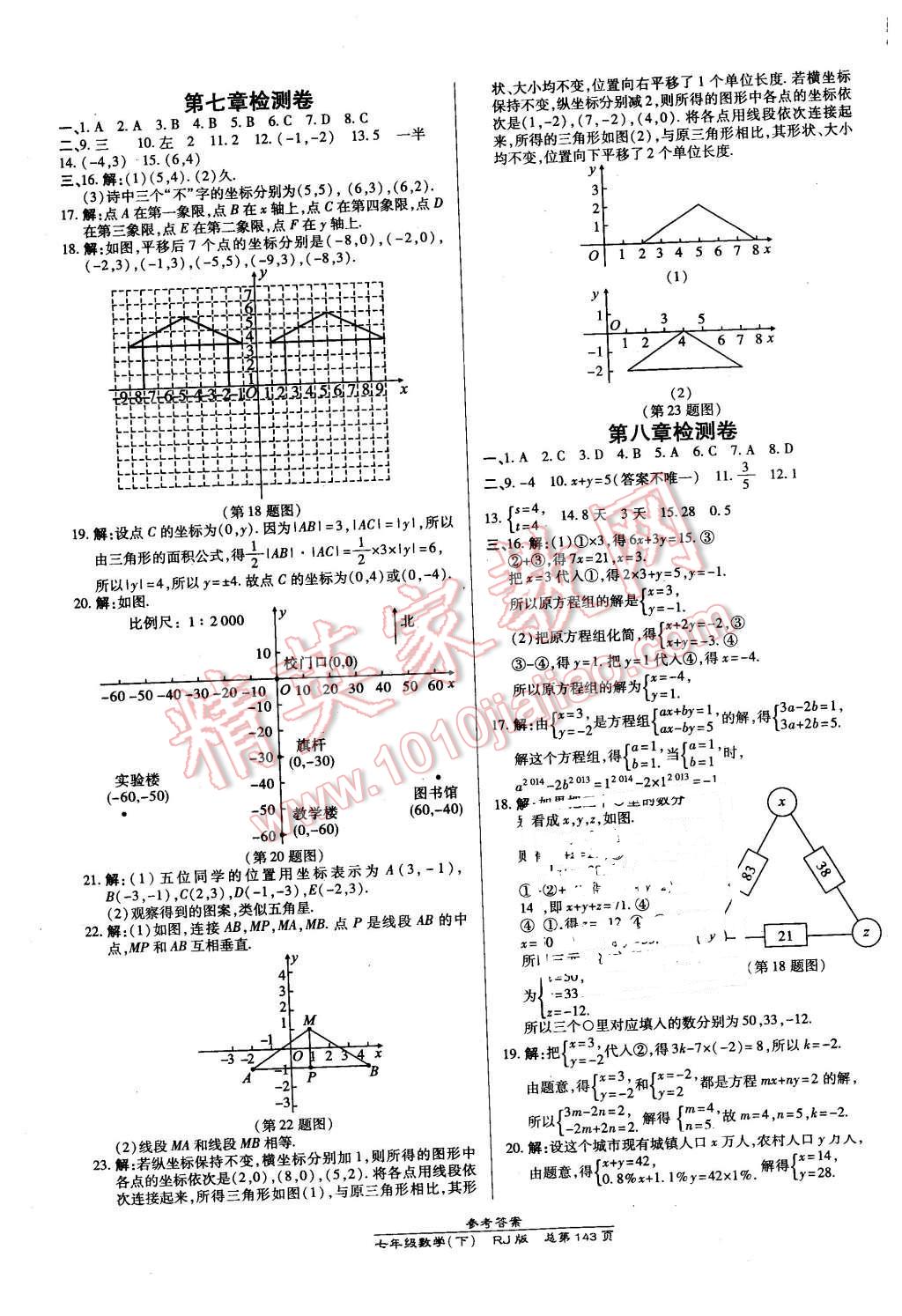 2016年高效課時(shí)通10分鐘掌控課堂七年級(jí)數(shù)學(xué)下冊(cè)人教版 第21頁(yè)