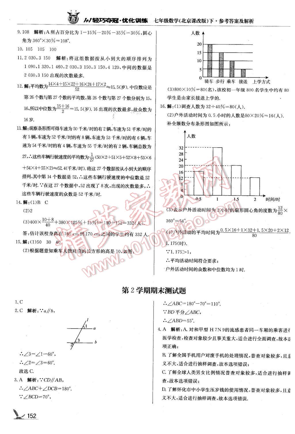 2016年1加1輕巧奪冠優(yōu)化訓(xùn)練七年級數(shù)學(xué)下冊北京課改版銀版 第33頁