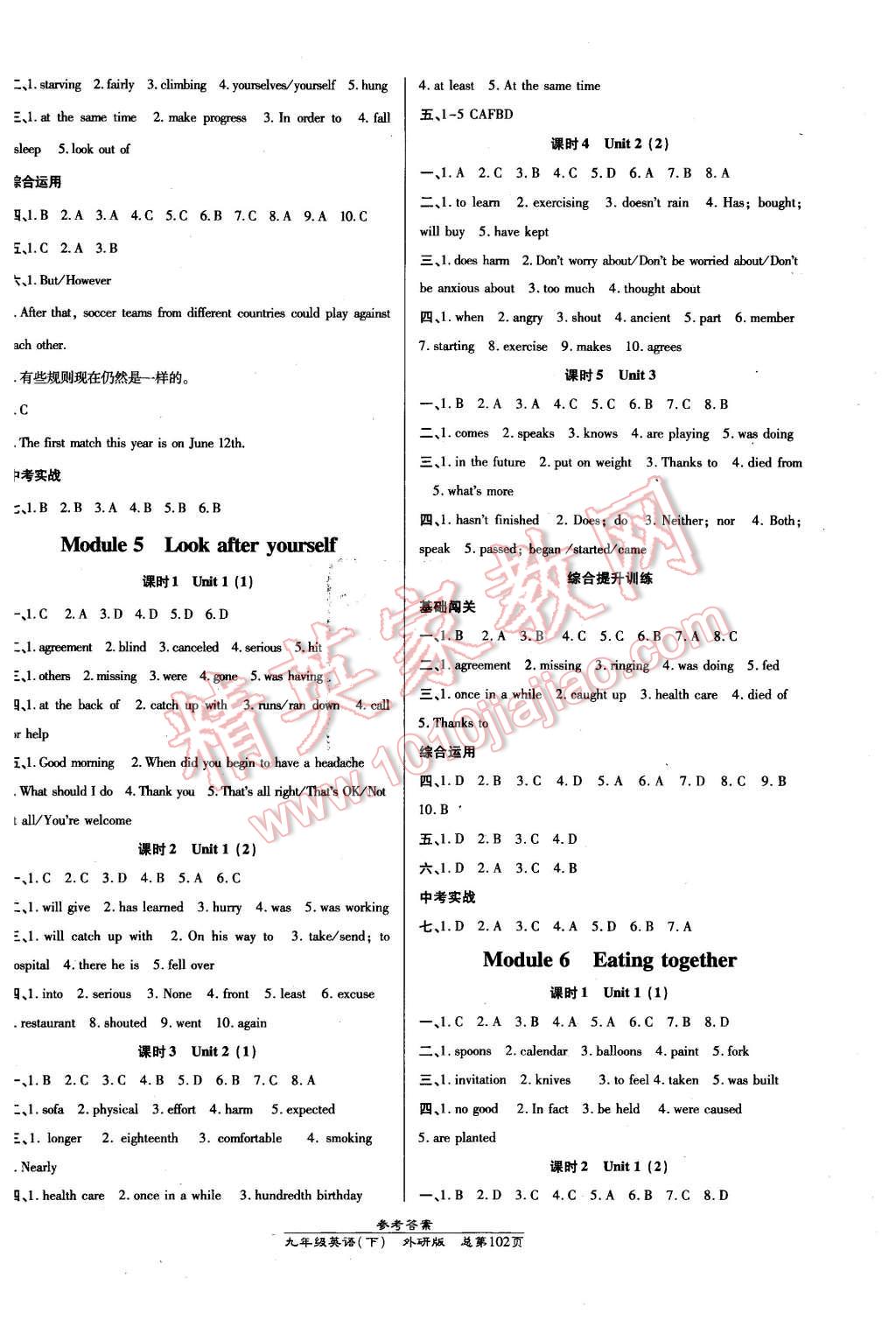 2016年高效課時(shí)通10分鐘掌控課堂九年級(jí)英語(yǔ)下冊(cè)外研版 第4頁(yè)